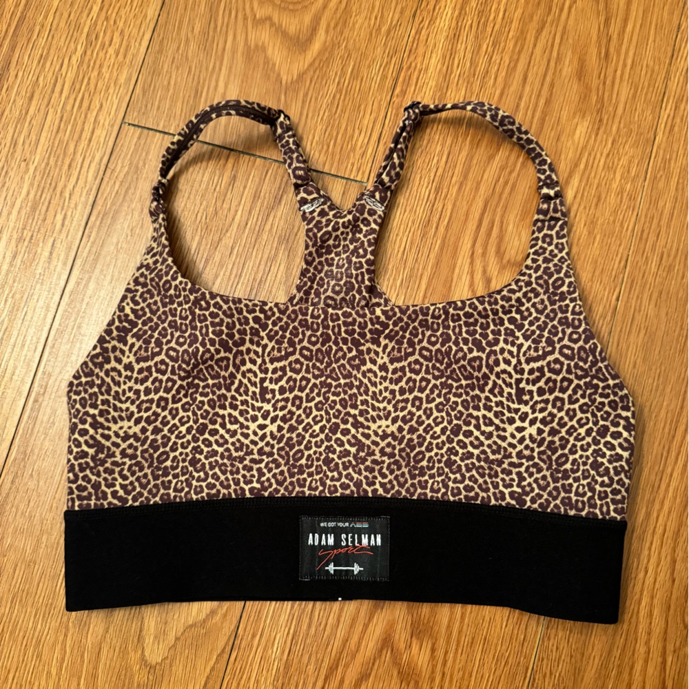 Adam Selman Sport Leopard Sports Bra